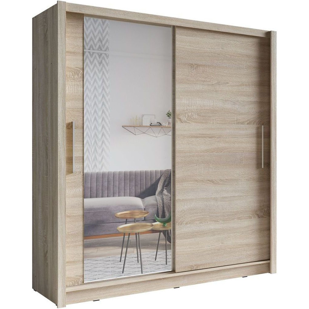 Szafa przesuwna z lustrem 154 BAKI 10 dąb sonoma