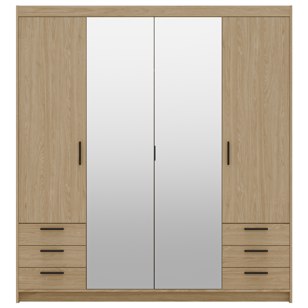 Szafa z lustrem ELENI 4D6S dąb olejowany