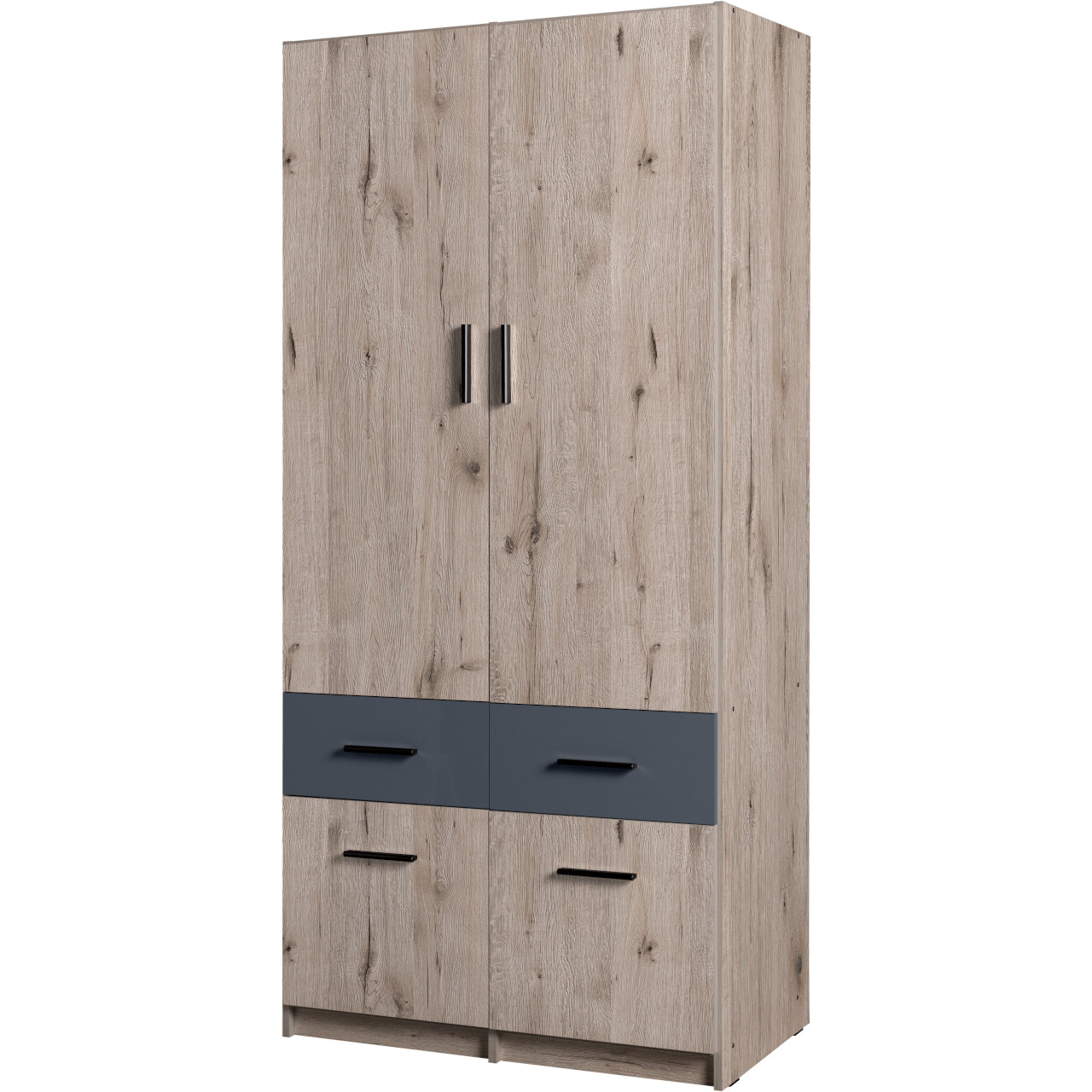 Szafa z szufladami 91cm PARMA 03 dąb wellington / grafit