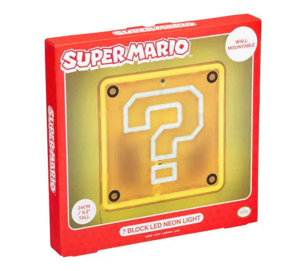 Paladone Block LED Neon Light Super Mario Question PP14712NNVN