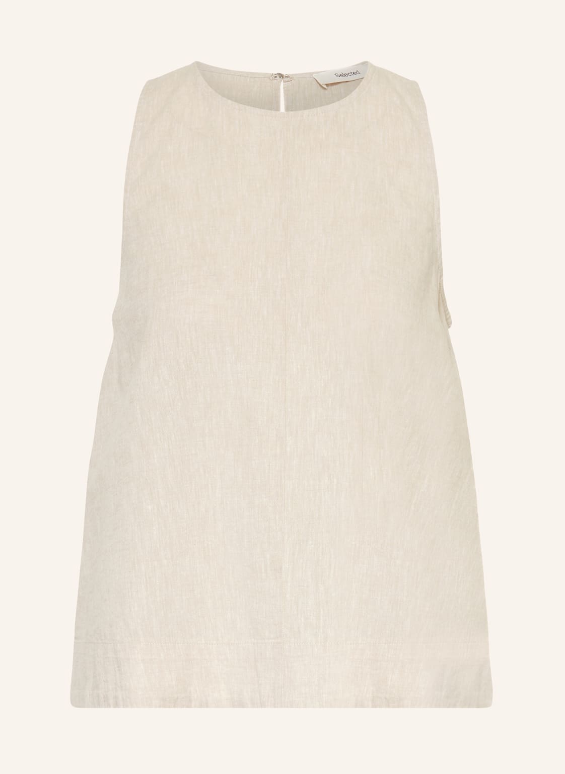 Selected Femme Top Z Lnem beige