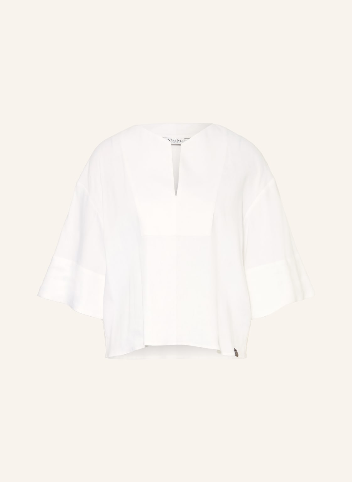 Max Mara Bluzka Sospiro Z Lnu Z Rękawami 3/4 weiss