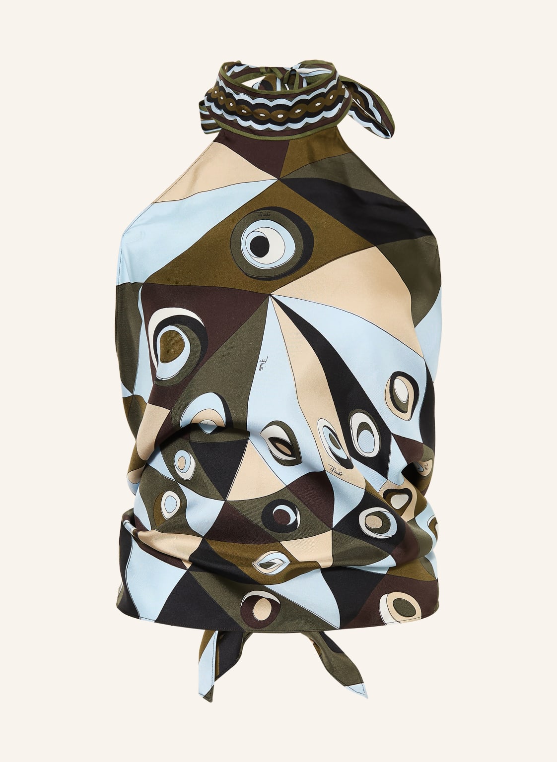 Pucci Jedwabny Top gruen