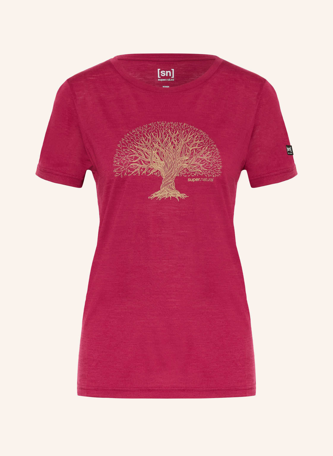 Super.Natural T-Shirt Tree Of Knowledge Z Wełną Merino rot