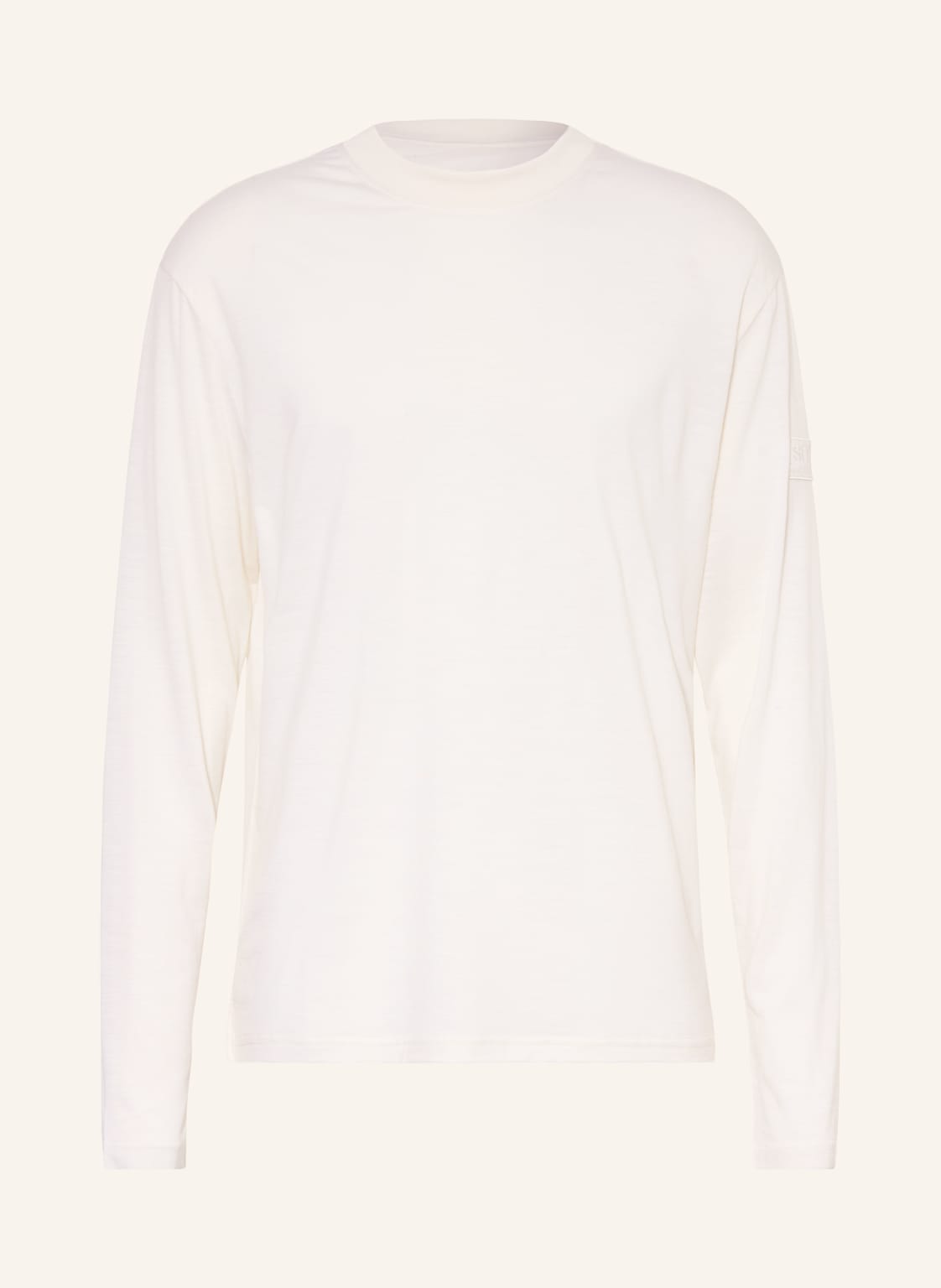 Super.Natural Koszulka Z Długim Rękawem Casual Z Wełną Merynosową weiss