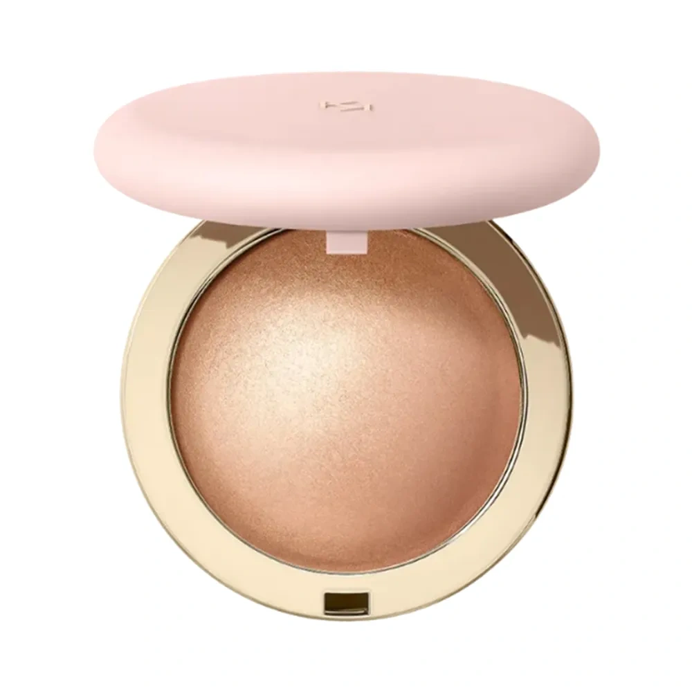 KIKO Milano Hug Couture Cheek Dewlight Highlighting Blush rozświetlający róż w pudrze 02 Caramel Caress 8 g
