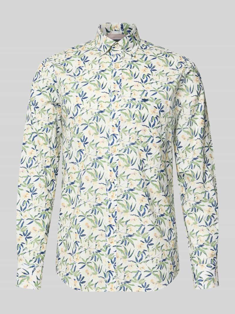 koszula casualowa o kroju slim fit z kołnierzykiem typu button down model 'Slub'