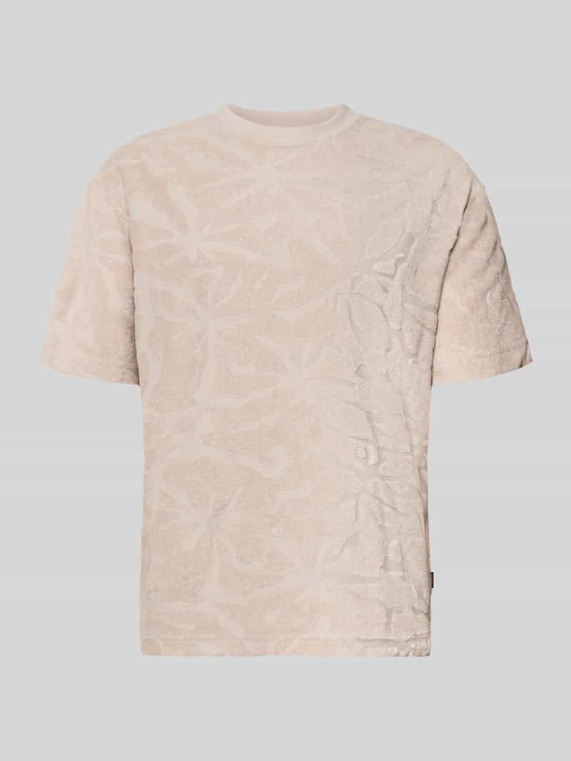 męski t-shirt o kroju regular fit z mieszanka bawełny model 'TE_FLOWER'