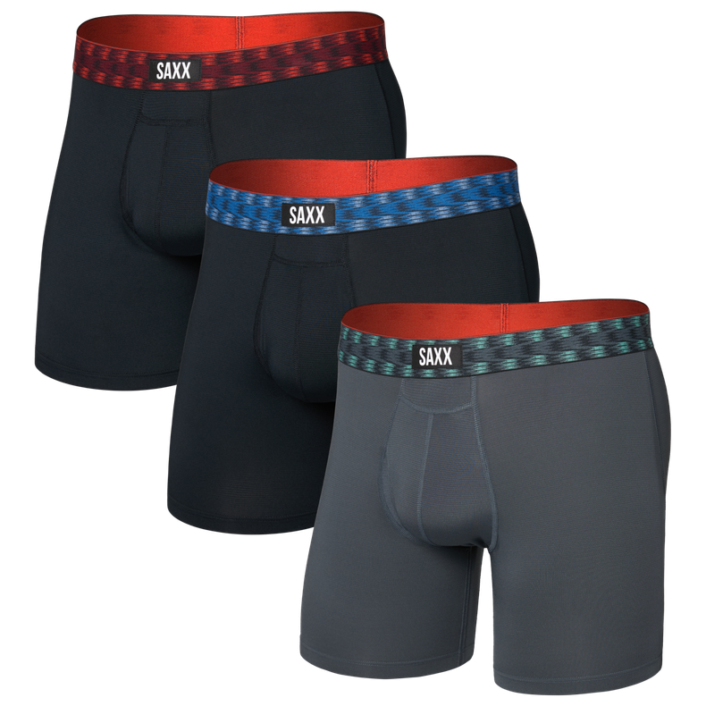 Bokserki Saxx Multi-Sport Mesh Boxer Brief Fly 3Pk Rozmiar: XL / Kolor: czarny