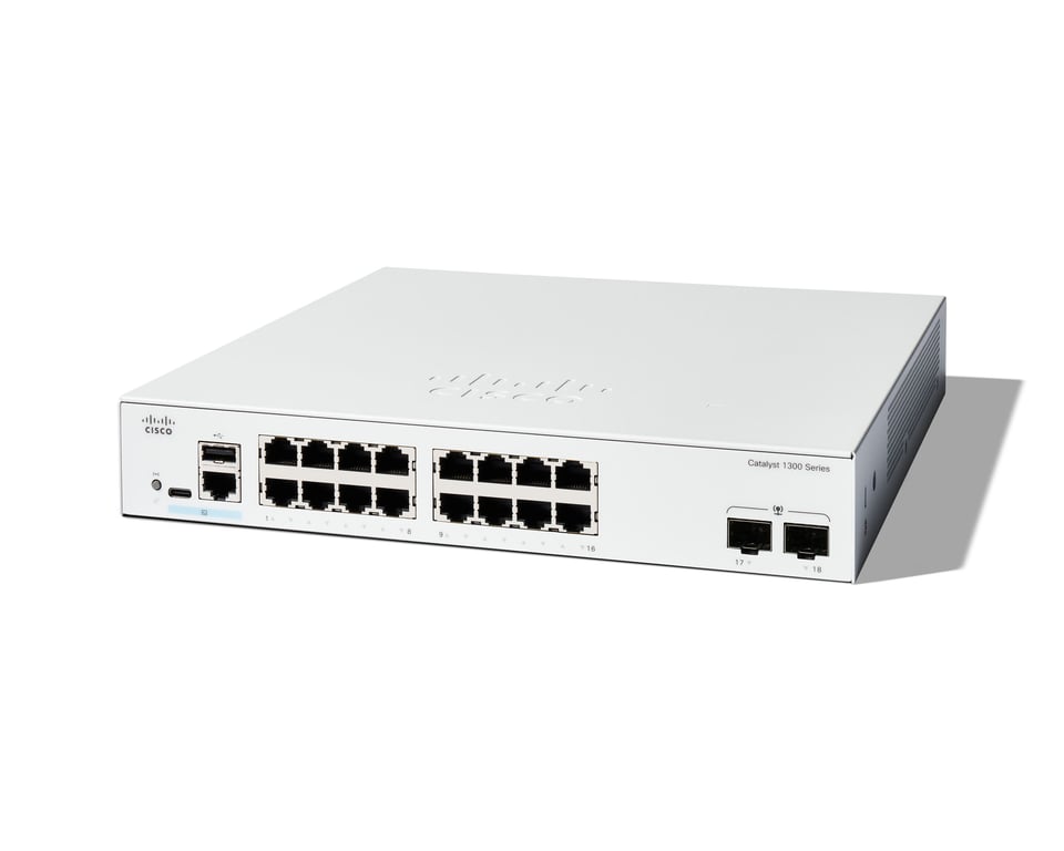Cisco C1300-16T-2G Zarządzany L2/L3 Gigabit Ethernet (10/100/1000) Biały C1300-16T-2G-RF