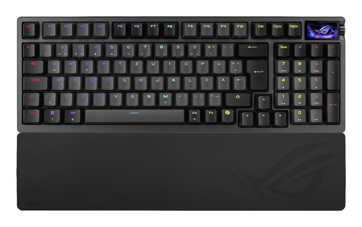 ASUS ROG Azoth 96 HE klawiatura Gaming USB + RF Wireless + Bluetooth Czarny 90MP040H-BKUA20