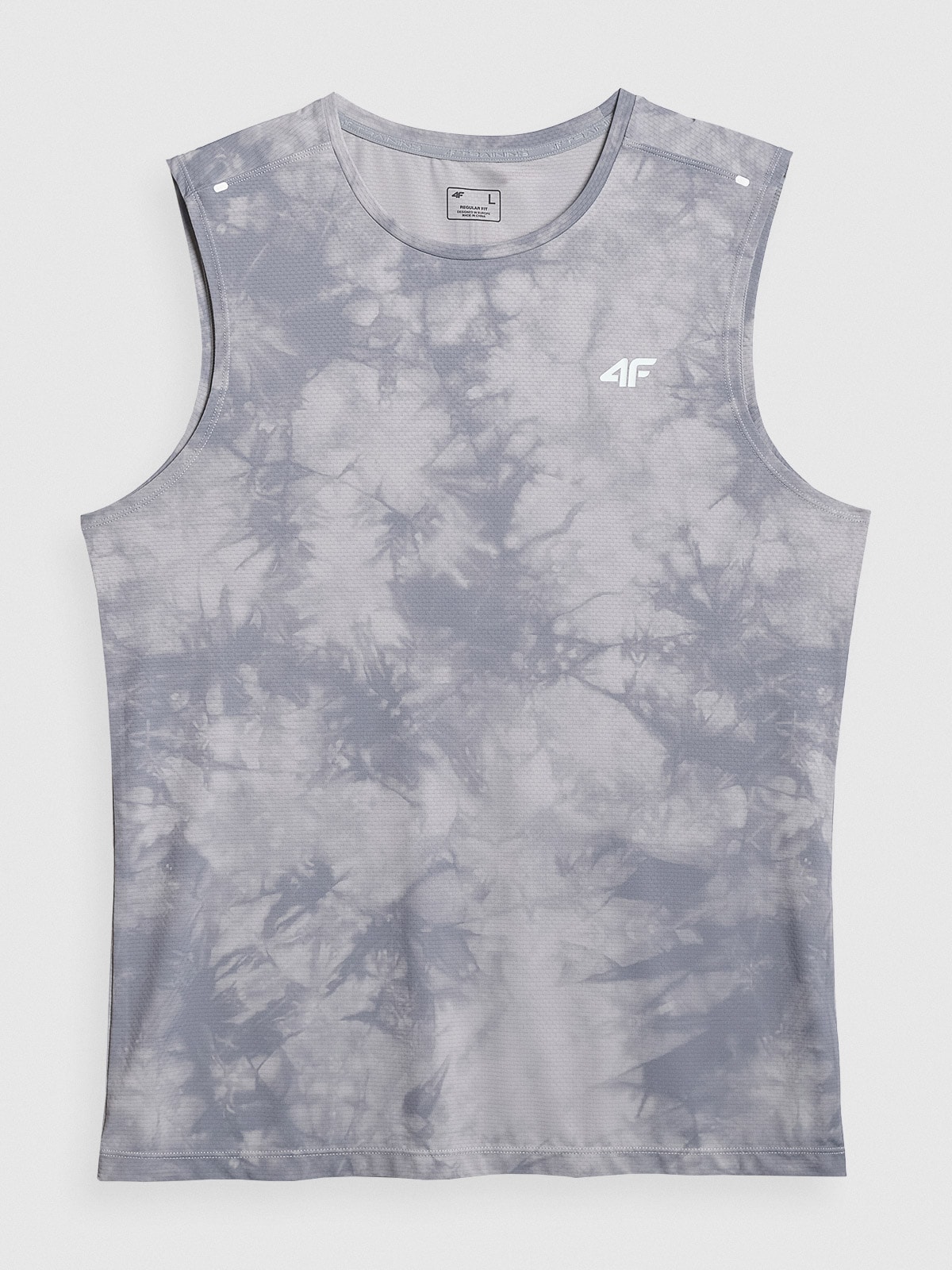 4F Koszulka treningowa regular szybkoschnąca męska - szara XXL