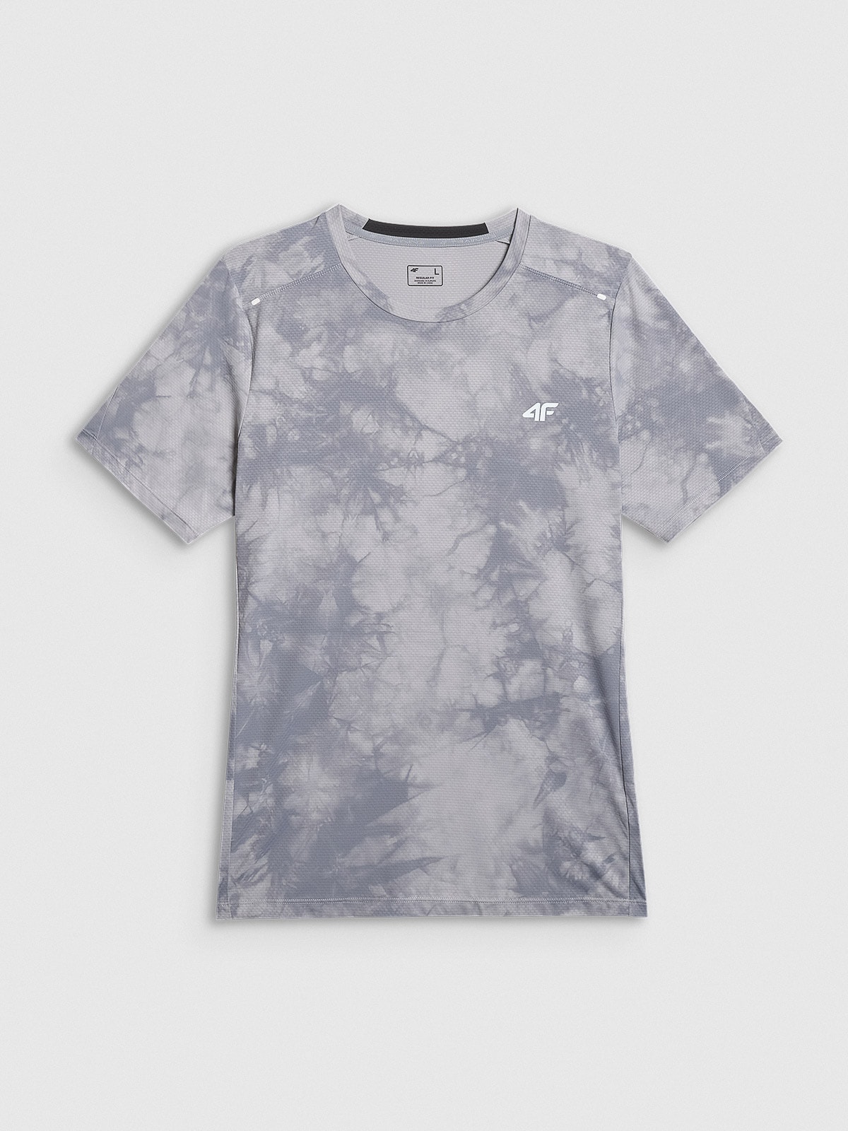 4F Koszulka treningowa regular szybkoschnąca męska - szara XXL