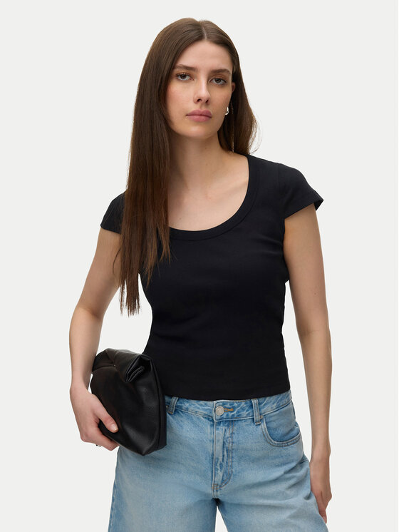 Vero Moda T-Shirt Chloe 10344953 Czarny Slim Fit