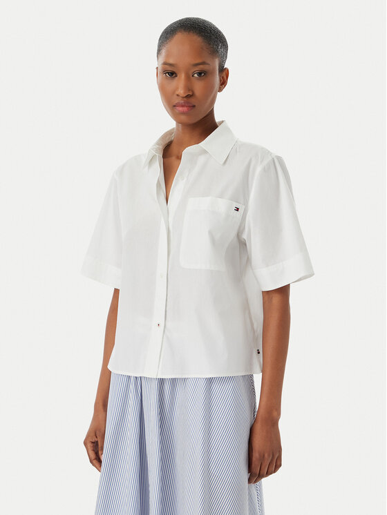 Tommy Hilfiger Koszula WW0WW48899 Biały Relaxed Fit