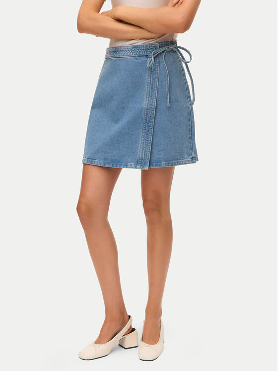 Vero Moda Spódnica jeansowa Liza 10332535 Niebieski Regular Fit