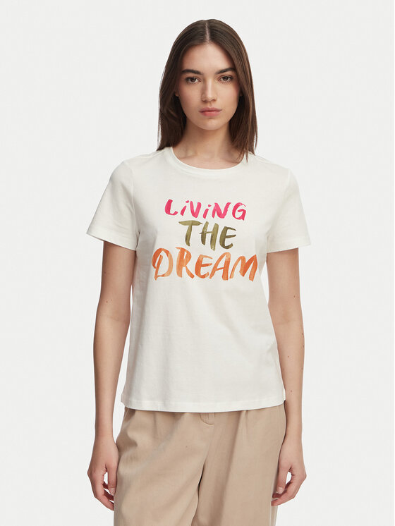 Vero Moda T-Shirt Jida 10340948 Biały Regular Fit
