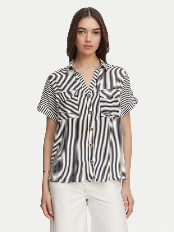 Vero Moda Koszula Bumpy 10310139 Granatowy Regular Fit
