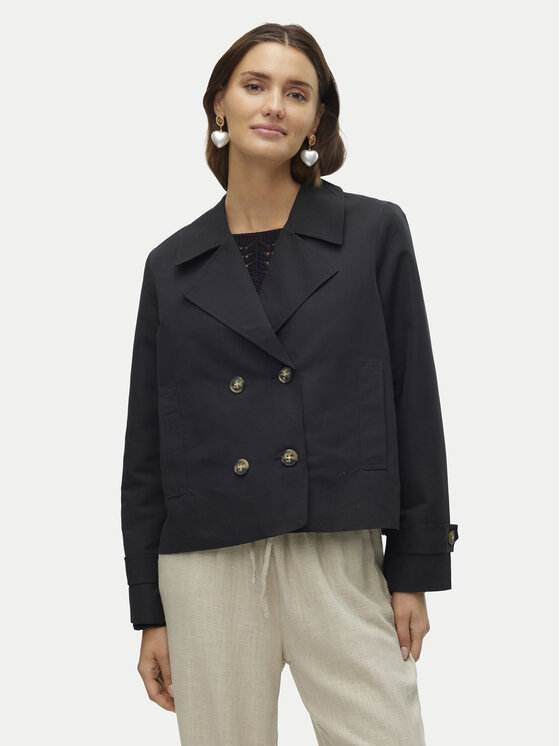 Vero Moda Trencz Chloemia 10308267 Czarny Regular Fit