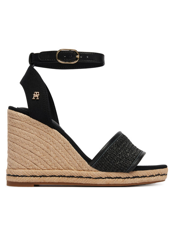 Tommy Hilfiger Espadryle High Wedge Espad FW0FW09471 Czarny