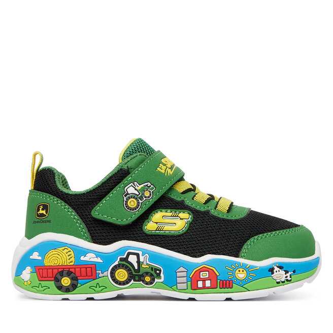 Sneakersy Skechers John Deere: Play Scene - Barn-Squad Buddies 407065N/GNBK Zielony