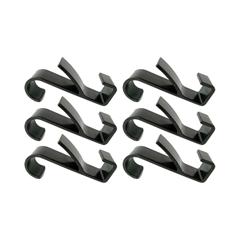 6 haczyków na ręczniki: czarny – do łazienki i kaloryferów