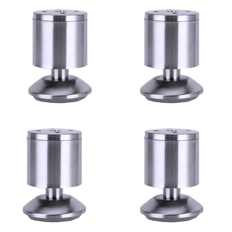 Zestaw 4 solidnych, regulowanych nóg meblowych ze stali nierdzewnej do sofy, stołu kuchennego, baru, wsparcia stołowego 50 x 80 mm