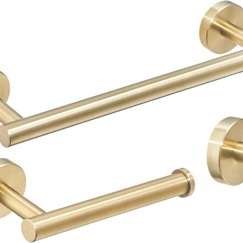 częściowy zestaw do łazienki wieszak na ręczniki uchwyt na papier toaletowy haczyk płaszcz złoto szczotkowane akcesoria łazienkowe stali nierdzewnej