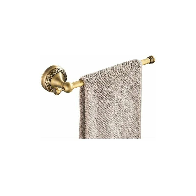 Antyczny wieszak na ręczniki, retro mosiężny drążek na ręczniki, wieszak na ręczniki kąpielowe do montażu na ścianie w stylu vintage