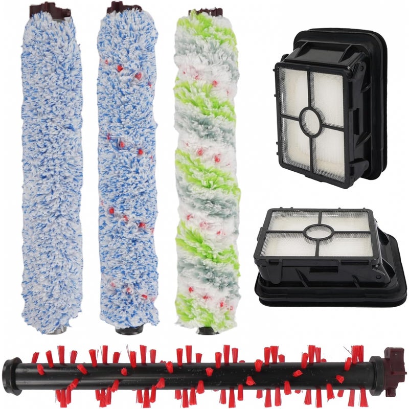 Zestaw akcesoriów 3 w 1 do Bissell Crosswave, 4 bębny wielofunkcyjne + 2 filtry zamienne, kompatybilny z Bissel Crosswave 1866/2306