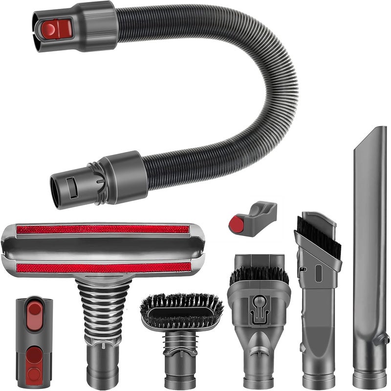 8 Częściowy Zestaw Zamienny Szczotka Dysze Wąż Elastyczny Akcesoria Przedłużające kompatybilny z Dyson V6 V7 V8 V10 V11 V15 DC34 DC35 DC59 DC62
