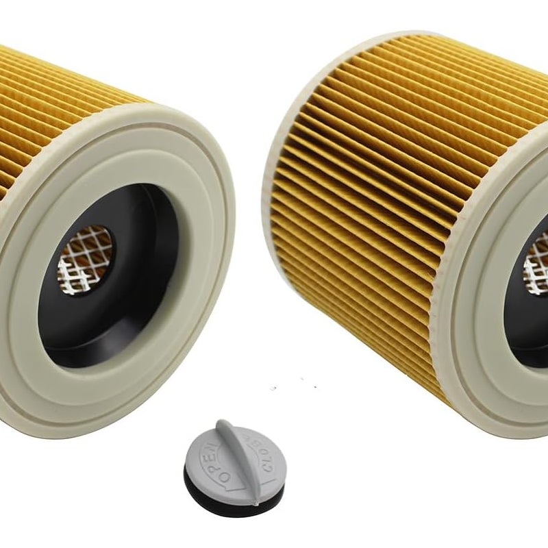 Zestaw 2 filtrów kartridżowych do odkurzaczy Karcher serii A WD WD2 WD3P A2004 WD2200 SE4001 do odkurzaczy na mokro i sucho 64145520