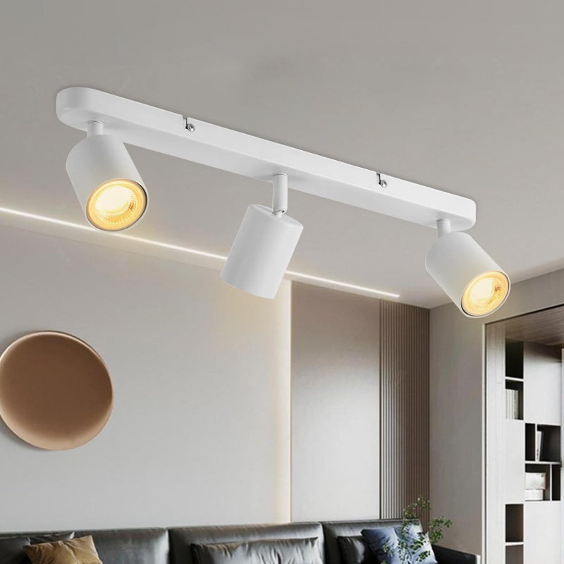 Lampa sufitowa LED regulowane reflektory Spot Nowoczesna lampa sufitowa Do kuchni sypialni korytarza biała żarówka nie jest dołączona