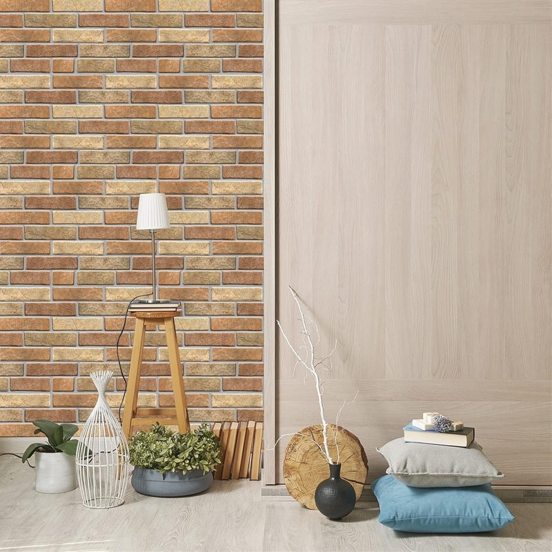 10 samoprzylepnych paneli ściennych 3D z kamienia, tapeta do przycinania, do salonów, sypialni, biur i hoteli