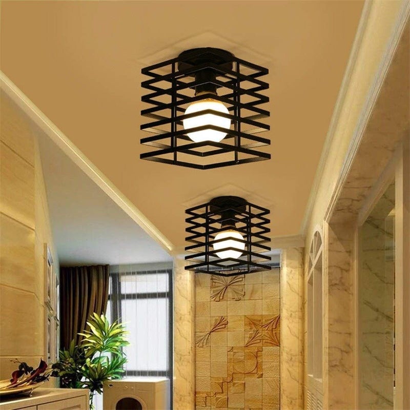Retro industrialna lampa sufitowa sztuki żyrandol w stylu rustykalnym lampa sufitowa wpuszczana odpowiednia salonu korytarza ciepłe światło z żarówką