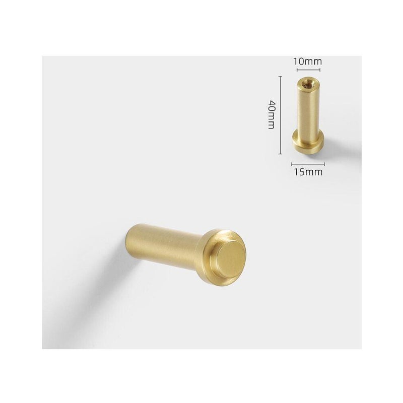 GROOFOO Zestaw 4 złotych, mosiężnych haczyków ściennych na płaszcze, ręczniki, szlafroki, wytrzymałe haczyki ścienne do kuchni i salonu (model D)