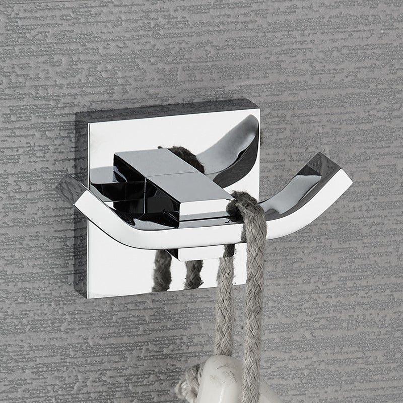 Wieszaki na ręczniki do łazienki Wieszak na szlafrok podwójny, platerowany, opakowanie 1 sztuka