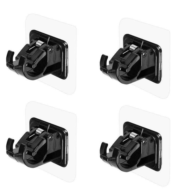 Uchwyt karnisza bez wiercenia, 4 samoprzylepne haczyki ścienne bez gwoździ, regulowany haczyk na ręczniki