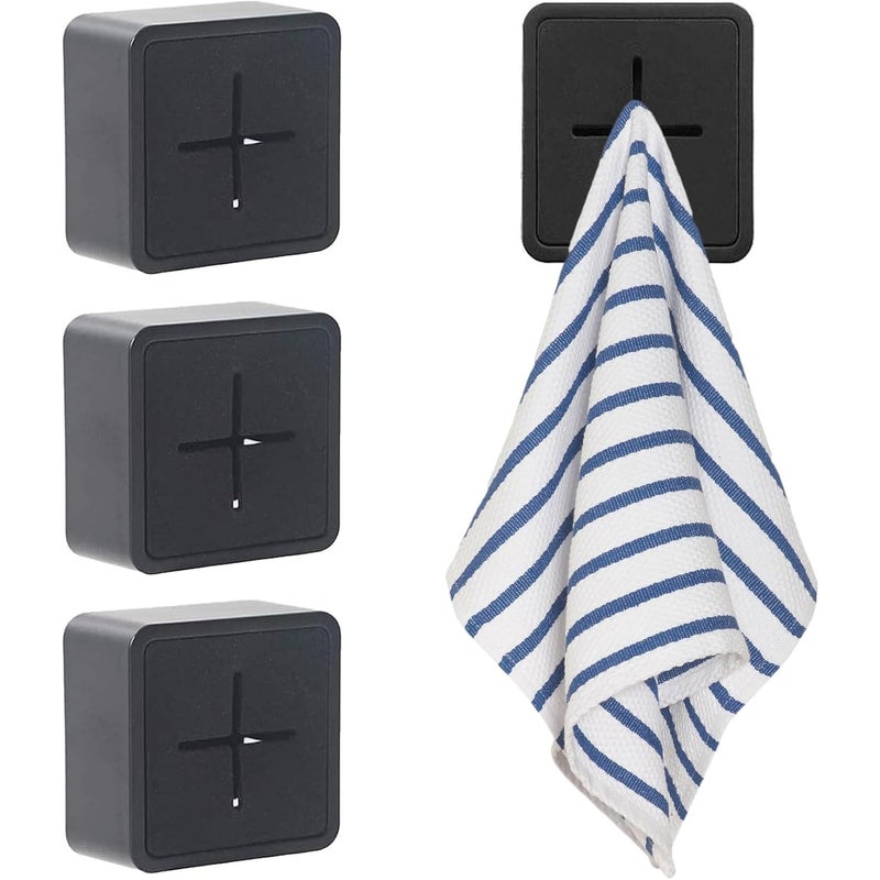 4-częściowy uchwyt na ręczniki kuchenne, wieszak na ręczniki z klejem ABS, do łazienki