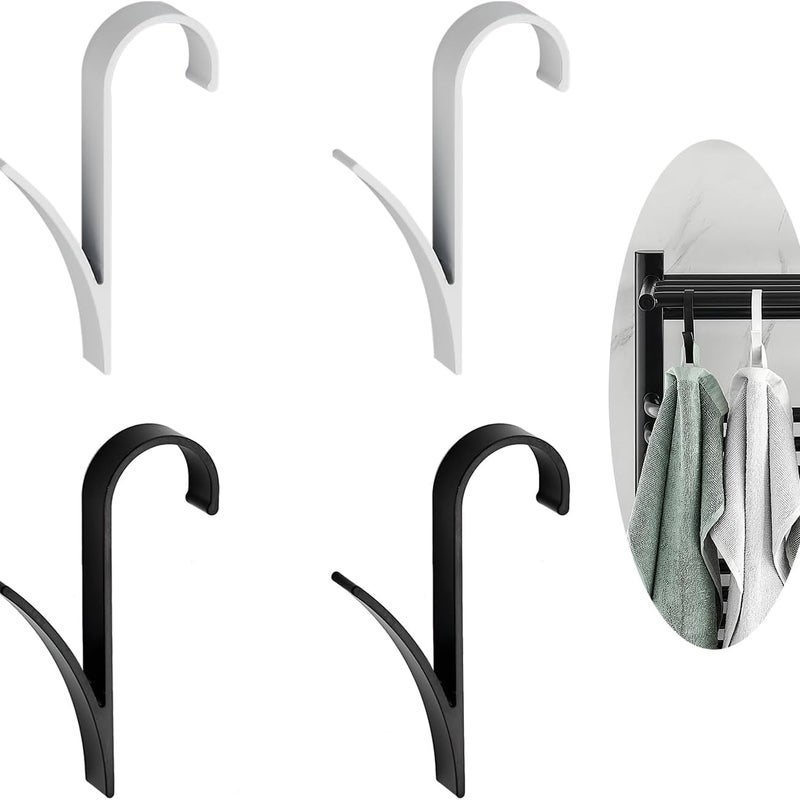 4-częściowe wieszaki na kaloryfery łazienkowe, aluminiowe wieszaki na ręczniki, uchwyt na ręczniki na kaloryfer, wieszaki na kaloryfery łazienkowe