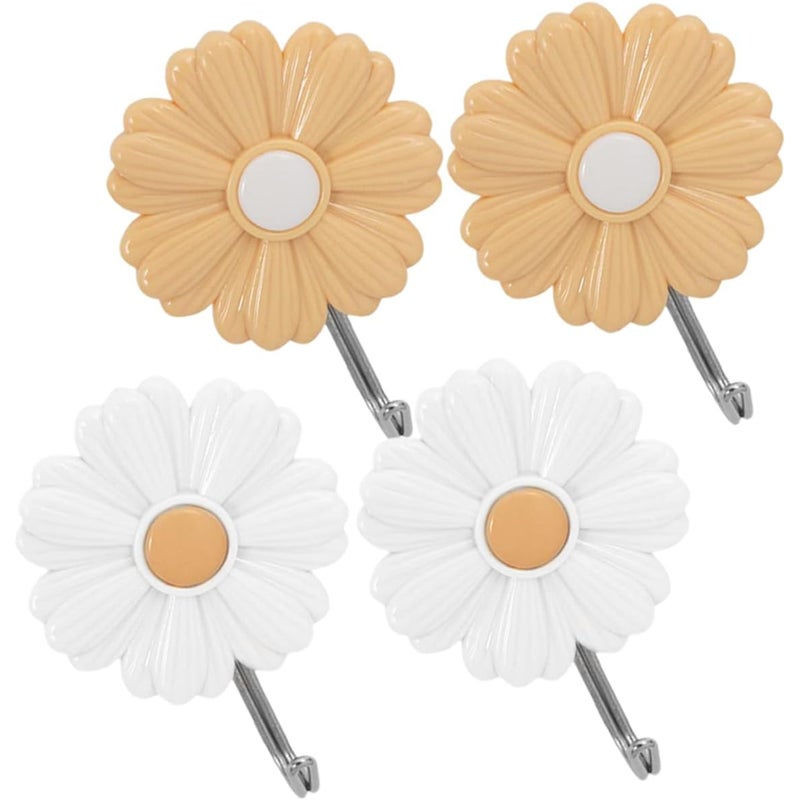 sztuki samoprzylepnych haczyków Daisy na ręczniki łazienkowe, haczyki dziecięce, haczyki ścienne z motywem kreskówek, haczyki na klucze