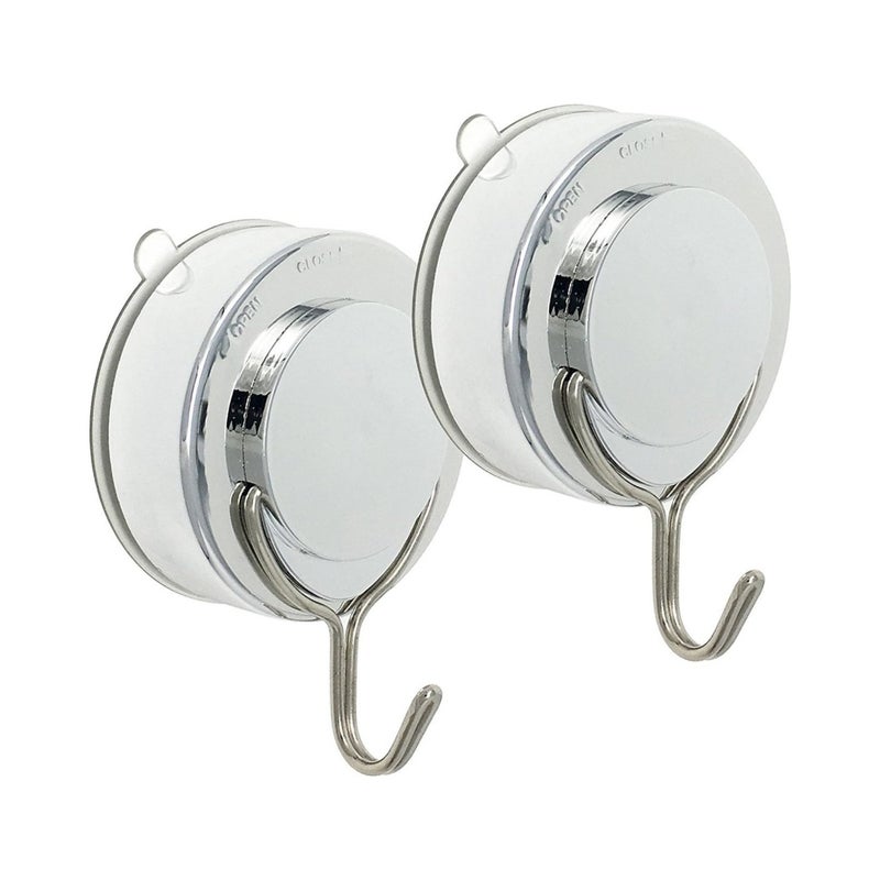 2 Paczki Silnych Haczyków próżniowych: Ze stali nierdzewnej, do łazienki/toalety/kuchni (ręczniki, szlafroki, prysznic)