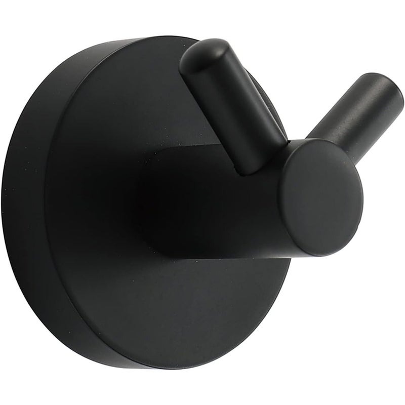 stalowy wieszak ścienny 304, 1 wysokiej jakości czarny haczyk na szale, torby i ubrania