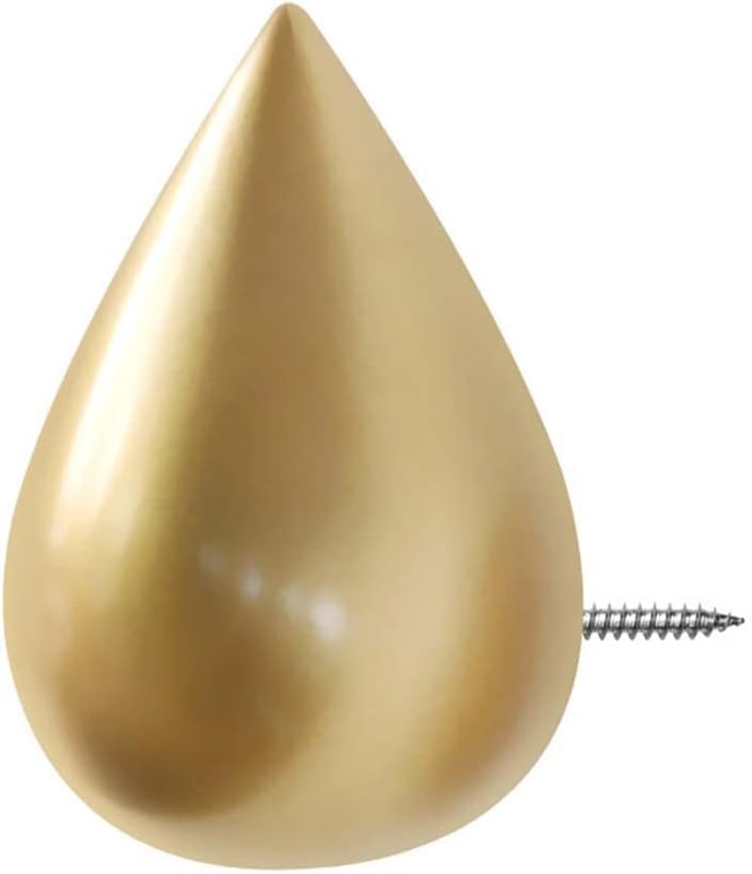 Kreatywne krople wody Zestaw 4 haczyków ściennych Rustykalna nowoczesna dekoracja ścienna do wieszania torby, kapelusza, ubrania, klucza, 9,5 x 6 cm/z