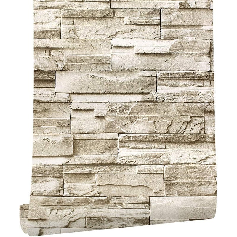Samoprzylepna tapeta z efektem cegły 44 cm x 600 cm, kamień, naklejki, zdejmowane, dekoracyjne, PVC, winylowa folia, wodoodporna do ścian