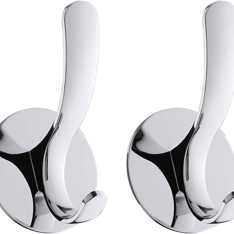 2 szt. haczyków na ręczniki ze stali nierdzewnej, bez wiercenia, do łazienki, kuchni, polerowana powierzchnia