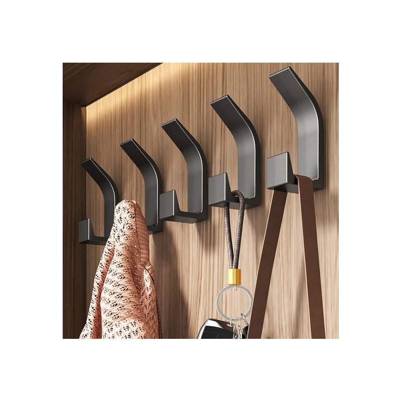 mocnych samoprzylepnych haczyków ściennych haczyki na półki kuchenne nie wymagają wiercenia samoprzylepne antypoślizgowe wodoodporne trwałe czarne