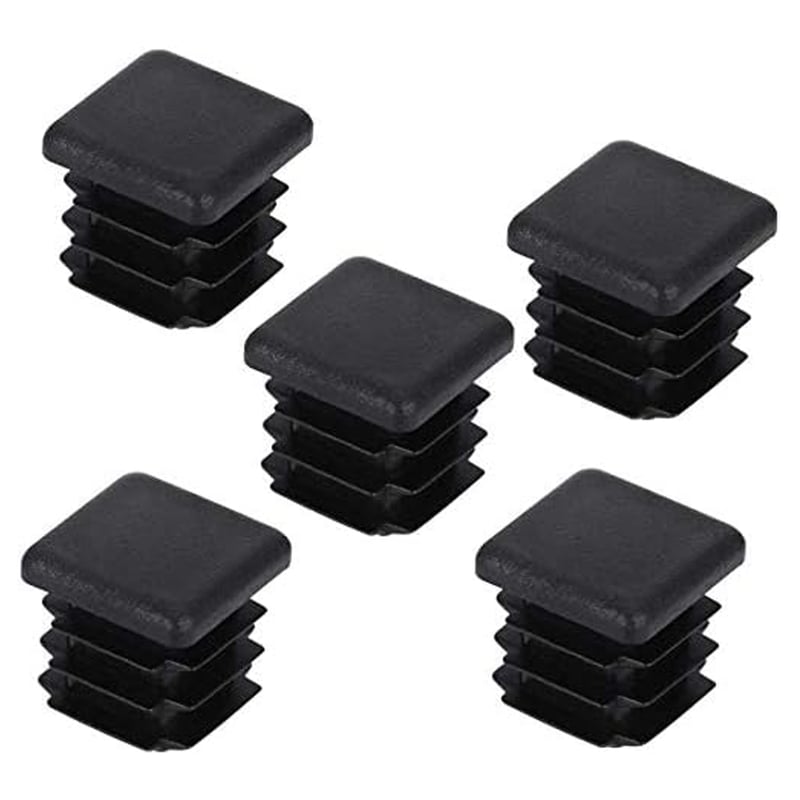 20 szt. Zaślepki do nóg krzeseł, plastikowe zaślepki do słupków kwadratowych do nóżek mebli, trampoliny, szafy, regału, krzesła, 25 * 25 mm