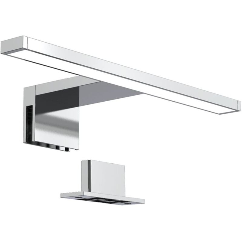 Lampa lustrzana LED, lampa do szafki, kinkiet łazienkowy, neutralne białe światło 4000 kelwinów, 5W, 650lm, IP44, szerokość 300mm, chrom