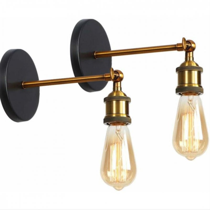 Zestaw 2 kinkietów w stylu retro vintage, industrialny E27